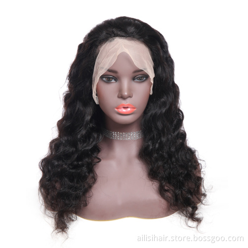 High Density 13*4 13*6 Transparent HD Front Lace Human Hair Brazilian Wigs Full Wig Human Hair Brazillian Hair Virgin Loose Wave